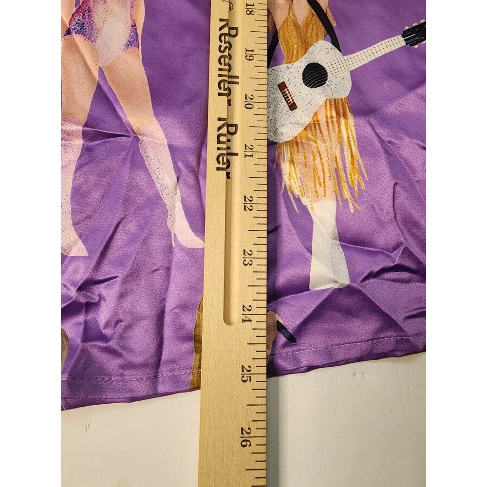 Sheshow Pajama Set Womens Medium Purple Satin PJs Long Sleeve Pants Swiftie